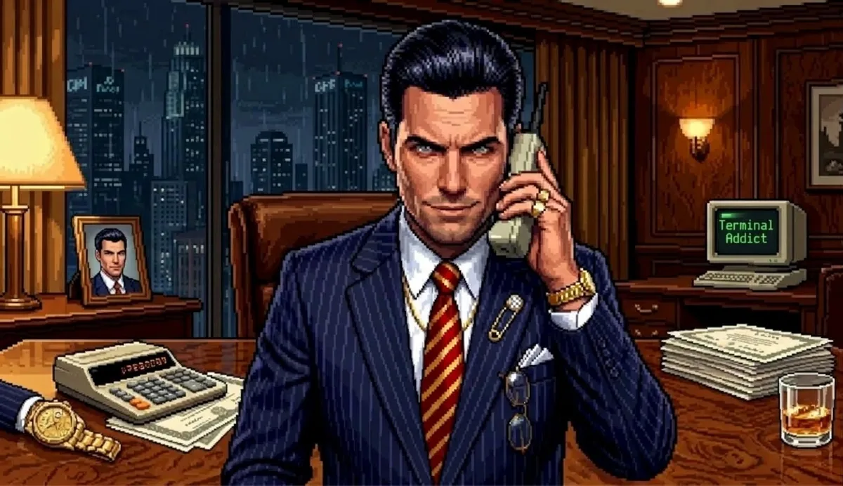 Preston Vale on the phone in his office